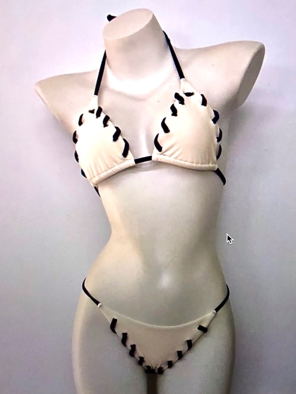 SBOVIA The Suntuosa Luminosa (Cream/Black Contrast) Limited Edition Bikini